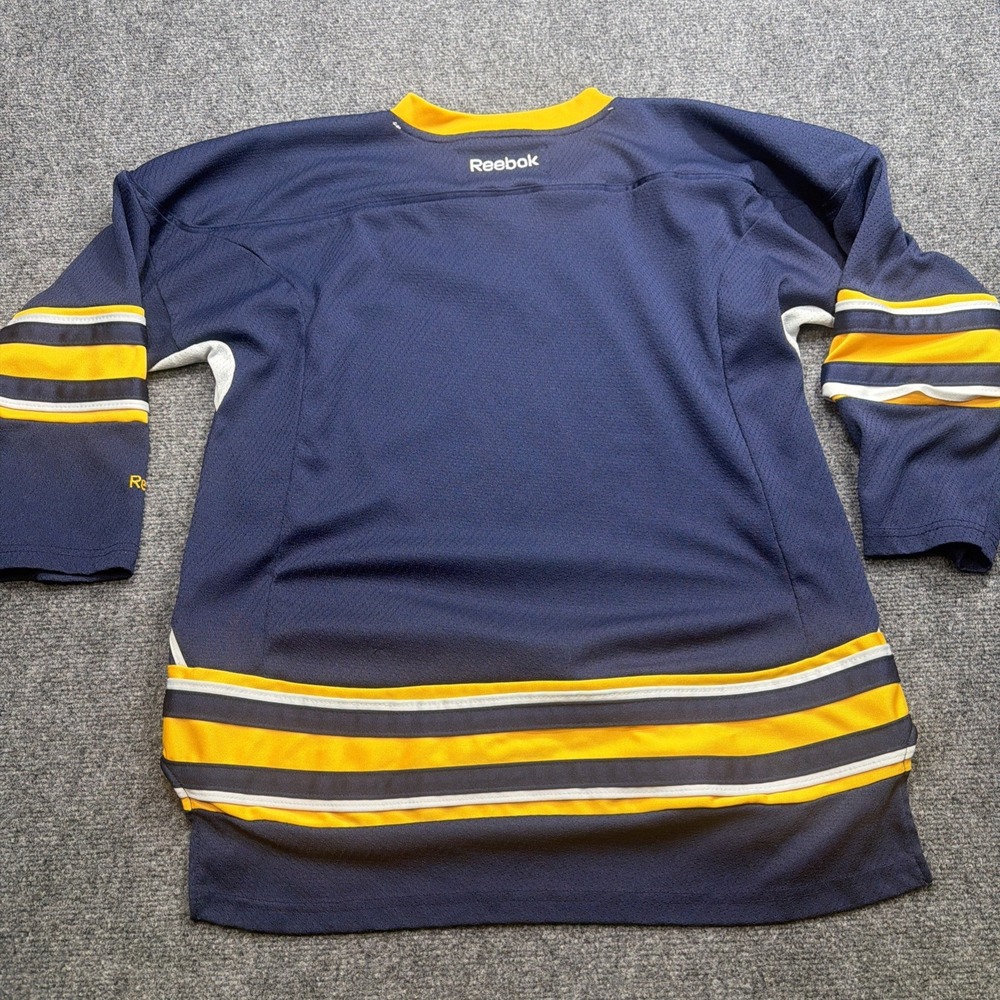 Buffalo Sabres Youth Hockey Jersey Blue Gold Size L/Xl Reebok NHL Mesh Blank - Picture 5 of 10
